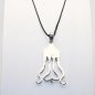 Preview: Besteckschmuck Anhänger mit Kette auf Holzbüste