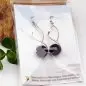 Preview: Silber Ohrringe mit Gehänge und Lavaperlen, verpackt