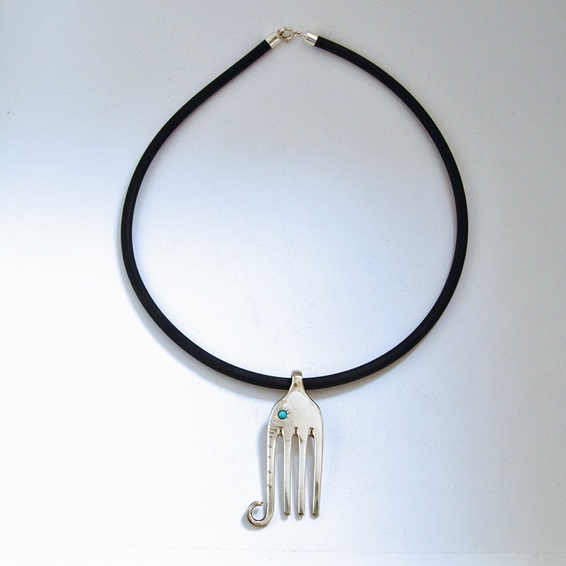 Upcycling Schmuck Gabel Anhänger 